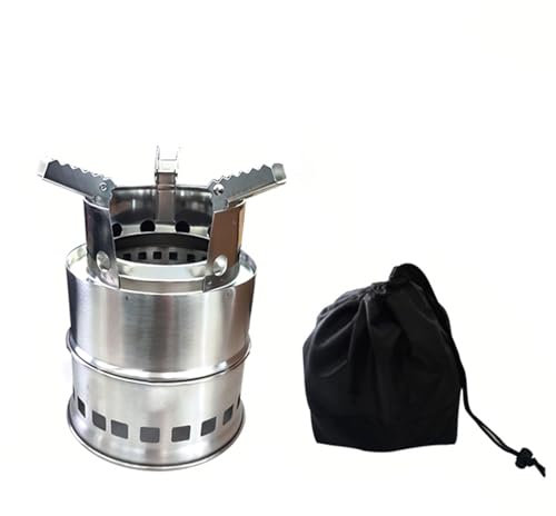 Tisch-Feuerstelle, raucharme Tisch-Feuerstelle, tragbare rauchfreie Feuerstelle, Campingkocher mit Reisetasche, Holzbrennung/Pelletbefeuert, Mini-Tisch-Feuerstelle (B-Herd für 1-2 Personen)
