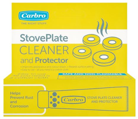 Solid Hotplate & Hob Cleaner by Carbro and Protector Polish Stove Plate Cleaning Paste for Electric Cooktops Helps Prevent Rust and Corrosion Easy Application Tube – 50ml