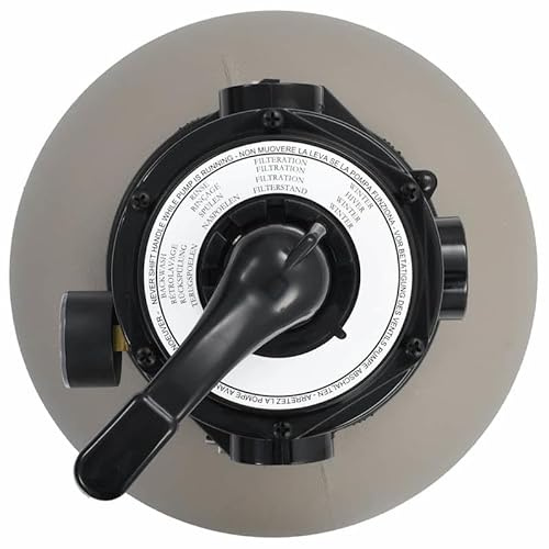 Pool Sandfilter mit 4-Wege-Ventil 350 mm für kristallklares Wasser – Grauer Sandfilter für Pools & Whirlpools, langlebig und einfach zu bedienen