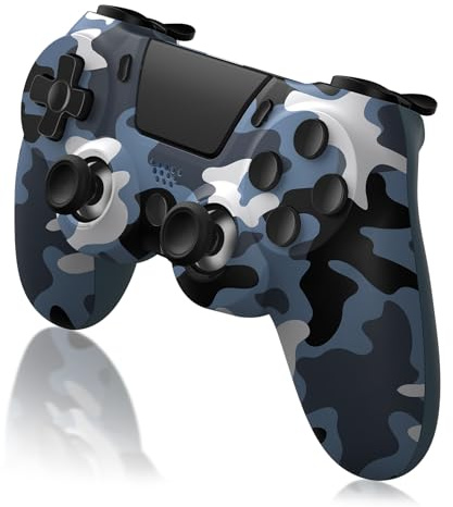 ancihdgm Wireless Controller for PS4, Game Controller kompatibel mit PS4/Pro/Slim/PC/PS3/Android/IOS Gamepad mit Dual Vibration/6-Achsen-Gyro-Sensor/Touchpanel/Kopfhörerbuchse