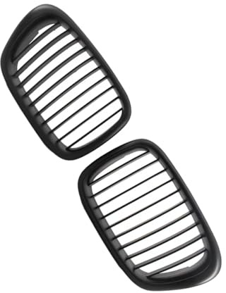 TRGFAPQ Gitter Nebelscheinwerfer Kompatibel Mit Für 5er E39 525 528 530 535 540 Für M5 1999–2000 2001 2002 2003 Auto-Frontkühlergrill Fronthaube Nierengitter(Matte Black)
