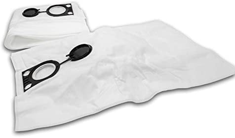vhbw 5 x Vacuum Cleaner Bags Compatible with Metabo ASR 25 L SC, ASR 35 ACP L/M/H Vacuum Cleaner - Micro Fleece, 66 cm x 40 cm, White