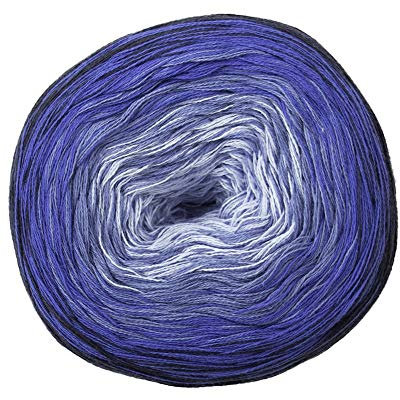 Woolly Hugs Bobbel Cotton, Blau (Farbe 24 Mare), 200 g, Ca 800 m