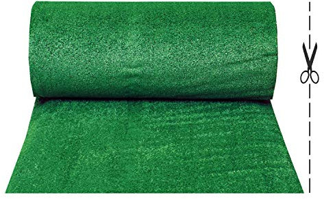 OLIVO.Shop Grass Green Erba Sintetica per Giardini e terrazze, Prato Sintetico 7 mm drenante, Manto erboso Artificiale a Rotoli, Varie Misure (1X5 Metri)