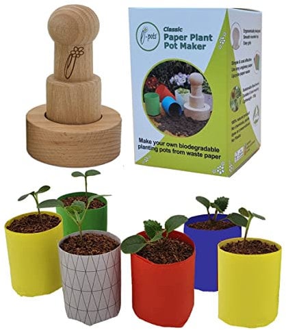 e-pots Paper Plant Pot Maker. Il modo più semplice per realizzare vasi di fiori da carta di scarto. Regalo senza plastica per giardinieri