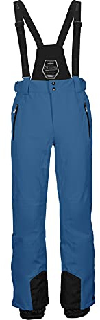 Killtec Herren, Funktionshose/Skihose mit abnehmbaren Trägern, Kantenschutz und Schneefang, Himmelblau, S