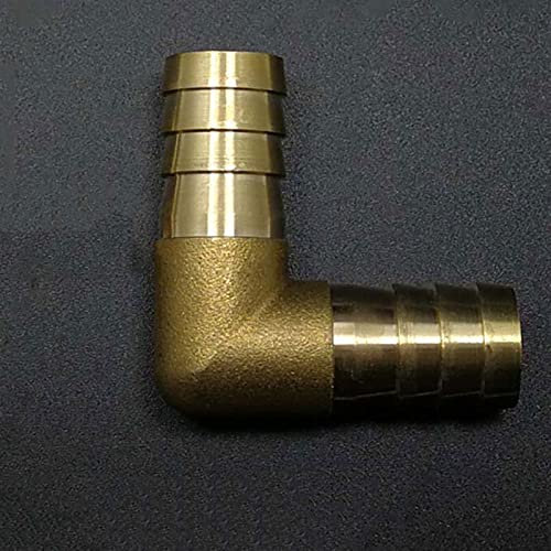Bclla Zkenyao-schlauchverbinder Messing Messingschlauch Barb Fitting 90 Grad L rechtwinklig Ellbogen-Rohrverbindungsverbinder 4mm-19mm, (Size : 4mm OD)