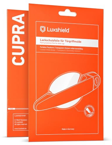 Luxshield Auto Türgriff Schutzfolie Griffmulde für Cupra Formentor KM7 I 2020-2025 - Kratzschutz, Lackschutzfolie - Transparent glänzend
