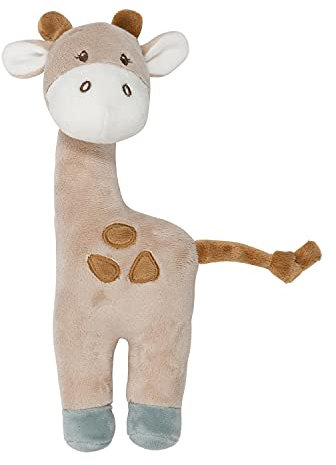 Nattou Kuscheltier-Rassel aus Polyester, Giraffe Luna, Ca. 23 cm, Luna und Axel, Grün / Beige