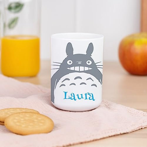 Wanapix | Tasse en plastique personnalisée pour enfants | Retour à l'école/Jardin d'enfants | Tasse pour enfants avec nom | Plastique incassable sans BPA | 330 ml | Anime
