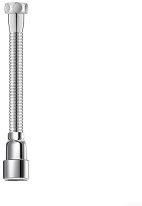 Prolunga per rubinetto, 13-75 cm, in acciaio , universale, estensore per rubinetto, testa a spruzzo girevole a per 360°, pieghevole, per cucina, bagno (40 cm)