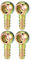 Hihaha Banjo Bolt Hose Barb Fitting/Inner Brake Fuel Line Fitting Adapter for Car Motorcycle/Durable Metal 14mm ID 12mm OD / 4 Pcs Bronze Tone
