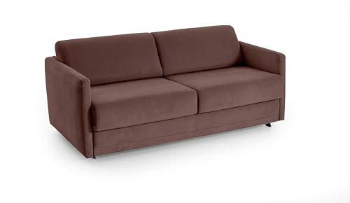 ATLANTIC home collection Schlafsofa Limone, hochwertig gepolstert, braun, Dauerschläfer mit 140/200 Liegefläche, 193x93x90 cm (BxTxH)