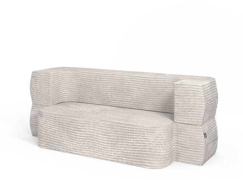 VitaliSpa Sofa Lille, Schlafcouch, Beige, 190 cm mit Schlaffunktion