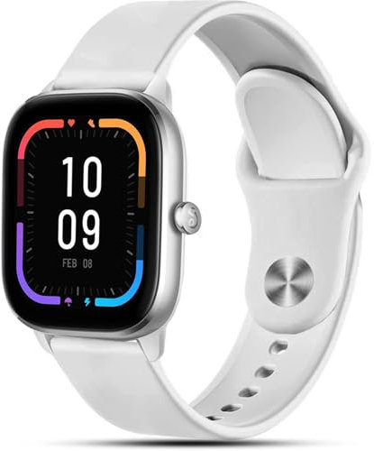 VELULYX Silicone Strap for Amazfit GTS 4/4 Mini/3/2/2 Mini/2e/GTS, 20mm sport strap for Amazfit Bip 3/3 pro, Bip U/U Pro/S/S Lite