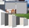 Ollewiellan Senkrechtmarkise Vertikalmarkise 180x140cm Balkonmarkise Sonnenschutz, Balkonrollo, Windschutz, Seitenrollo Beschattung, Wetterbeständig für Balkon, Terrasse, Garten, Hellgrau