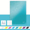 Leitz WOW Notizbuch A4 kariert, Hardcover, 160 Seiten, 80 Blatt FSC-zertifiziertes Papier 80 g/m², Hochwertiger laminierter Einband, Fadenheftung, Für Büro, Schule oder als Tagebuch, Eisblau, 46261051