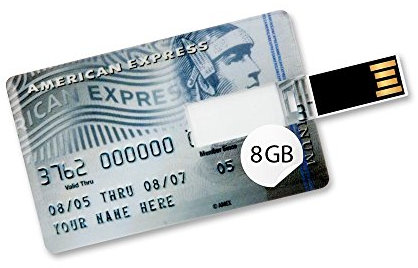 CLE CARDAN LIGHT EUROPE 8GB Speicherkarte Scheckkartenform American Express Platinum II Card USB Stick