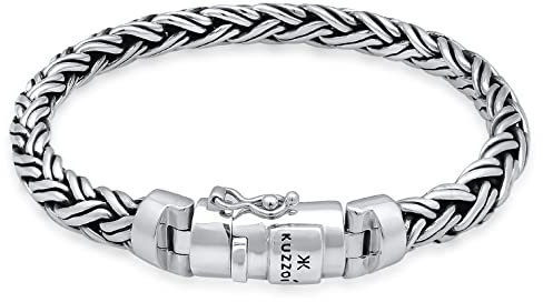 Kuzzoi Silberarmband Herrenarmband aus massivem 925er Sterling Silber, Breite 8,5 mm, Länge 23 cm, 335111-023