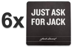 Jack Daniels ?Just ask for Jack? Bierdeckel Untersetzer Bierfilz - 6er Set