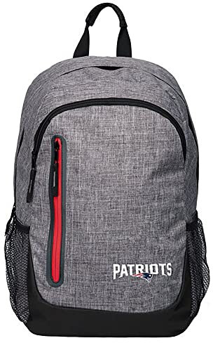 FOCO Unisex-Erwachsene New England Patriots Rucksack, Heather Grey Bold Color, Teamfarbe, Einheitsgröße