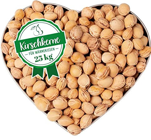 VORRATSPACK 25 kg lose Kirschkerne in Premium-Qualität - Herbalind lose Kirschkerne zur Kissenfüllung für Wärmekissen - schonend gereinigt ohne Chemie