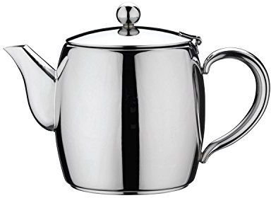 Café Stal Bellux Deluxe Tea Pot 3 Cups / 350ml / 12oz – Premium 18/10 Stainless Steel Mirror Polished Finish Tea Pot – Heat Resistant Handles, Drip-Free Spout & Hinged Lid