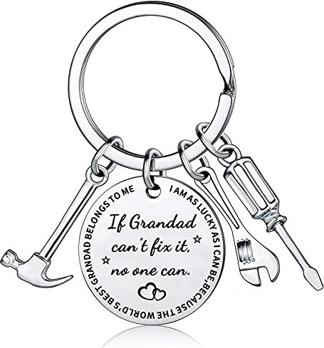 JMIMO Grandad Keyring Grandad Gifts Father's Day Gifts For Grandad Grandfather Grandpa