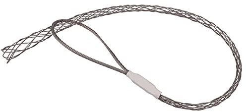IRSCorp Cable Pulling Grip Sock Kit Galvanizing Steel Antislip Pipe Cable Wire Pulling Grips Lassos Set Flexible Eye Mesh Rope White