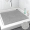 Mavicen Duschmatte rutschfest Quadratisch, 60x60cm PVC-Luffa Badewannenmatte Weich, Leichte Reinigung Dusche Antirutschmatte mit Ablauf, Rutschfester Badteppich für Kinder und Senioren, Grau