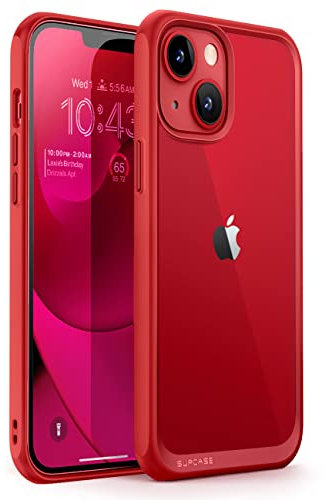 SUPCASE Slim Case for iPhone 14 / iPhone 13 (6.1 Inch) Case Premium Mobile Phone Case Transparent Protective Thin Back Cover [Unicorn Beetle Style] 2022 Edition (Red)