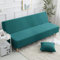 GUYIRT Jacquard Armless Schlafsofa-Bezüge Stretch-Spandex Sofabezug Armlose Abnehmbar Sofabezug Ohne Armlehnen Möbelschutz Waschbarer Couchbezug -Wasser blau-Groß (190-220 cm)