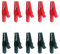 WOODGUILIN 5 Paar vollisolierte Krokodilklemmen 30A Sicherheitsprüfung Alligator-Clip mit Bananenbuchse Prüfklemme,für Automobil, elektrische Prüfung,4 mm Bananenstecker Verbinder. (Rot + Schwarz)