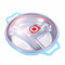 Assiettes Compartiment plateau Repas Enfant 19CM Assiette en Acier Inoxydable avec Couvercle Assiette 3 Compartiments Sans BPA - Passe au Lave-Vaisselle et Au Micro-Ondes (Bleu, 19CM)