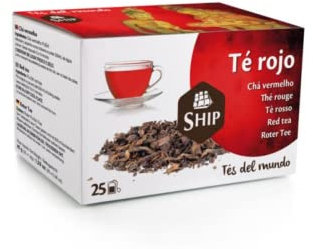 Ship - Té Rojo en Caja de 25 Unidades - Propiedades Antioxidantes - Ayuda a Activar la Mente - Aporta Vitaminas y Minerales - Proporciona Bienestar y Tranquilidad - Sabor Dulce