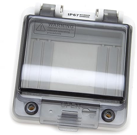 IP67 - Cadre de montage avec fenêtre rabattable pour 4 modules - Modules de sécurité pour distributeurs de machines - Armoires électriques pliables - 93 x 101 x 28 mm