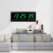 Wanduhr Digital Wecker Digital Digitale Wanduhr led 48x19x3CM Mit Datums- und Temperaturanzeige Digitalwecker für Home EU Stecker-Schwarz