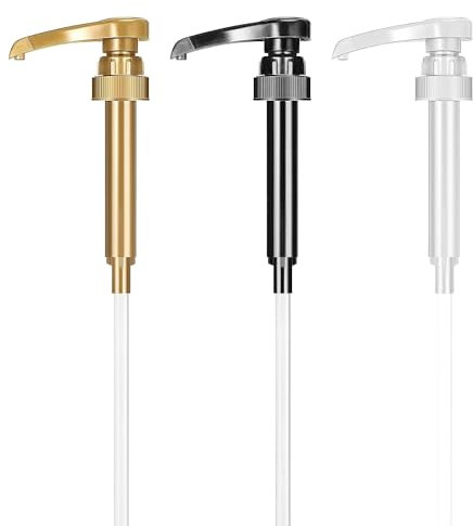 Acooruiteng Sirup Pumpe Sirup Spender Sirup Pumpspender Dosierspender Wiederverwendbar Dosierpumpe Kaffe Sirup Pumpe Syrup Pump Für Wohnungen Küchen Cafés Bars Einkaufszentren(3 Stück)