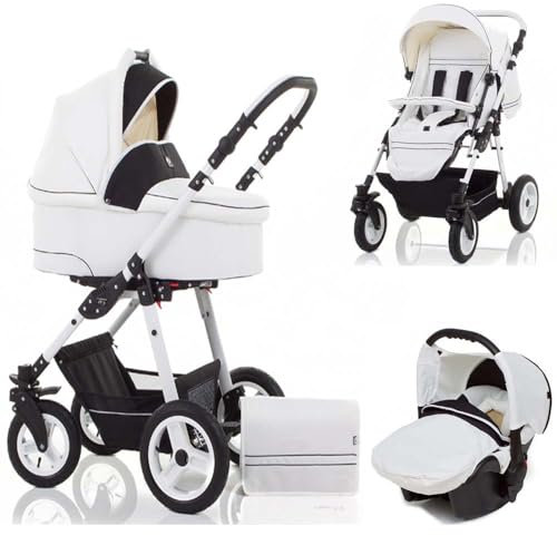Kinderwagen-Set Leo 4 in 1 inkl. Sportsitz und Autositz - 16 Teile - in 20 Farben