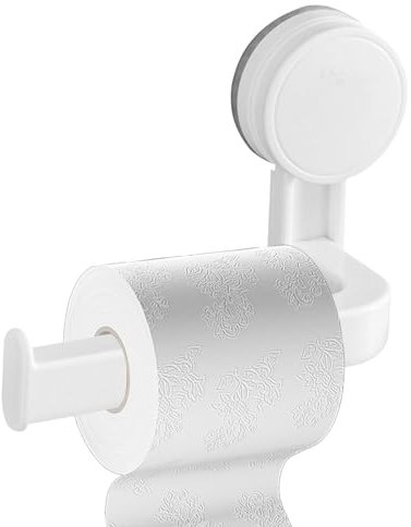 Supporto da parete autoadesivo porta carta igienica con ventosa per e cucina, assorbimento sottovuoto, parete senza unghie, impermeabile e resistente all'umidità