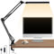 Zaxiva Lámpara Escritorio LED con Pinza, 1700LM, Luz para Ojos, 3 Modos de Color, 10 Niveles de Brillo, Brazo Ajustable, Memoria, Flexo Escritorio para Leer, Trabajar, para Estudiar en Oficina o Casa