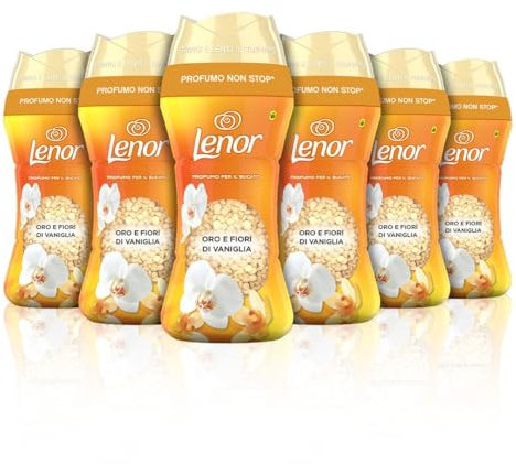 Lenor Profumatore Bucato Lavatrice Oro E Fiori Di Vaniglia, Maxi Formato 6 x 195g