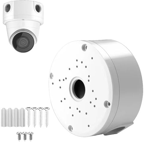 PUYREEINN 1 Pack Kuppelkamera Verbindungsbox, Sicherheit Dome Kamera Halter, CCTV IP Überwachung Kameras Halter, ABS Plastik Indoor Outdoor Dome Kamera Mount