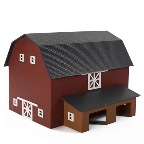 Evemodel 1 Set Spur H0 1:87 Umgebauter Bauernhof mit Scheune und Hühnerstall Modelleisenbahn Bausatz (Braun)