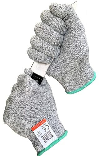 1 Pair of Whistling Dixie Cut Resistant Kitchen Gloves - Offering Level 5 Protection, Food Grade, EN 388 Certified. Size Small.