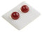 c-c Damen Ohrclip Edelstein CARNEOL rot/Cabouchon Form rund in 12mm Durchmesser/Sterling Silber 925/000