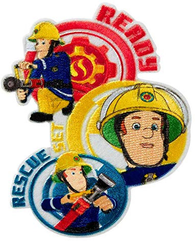 Mono Quick Feuerwehrmann Sam Applikationen, Bügelbild, Patch, Aufnäher, Penny Jupiter Venus (18046 - Ready Rescue)