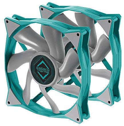 Iceberg Thermal IceGALE 140mm PWM Case Fan ((2-Pack Teal))