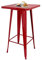 hjh OFFICE 645062 Stehtisch VANTAGGIO HIGH T Metall Rot Bar Tisch mit Fußablage im Industry-Design 103,5 cm hoch