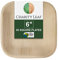 Charity Leaf - Piatti a foglia di palma usa e getta come i piatti quadrati in bambù | Matrimoni, taglieri di salumi, barbecue e feste | Piatti Quadrati (50, 6 Quadrati)